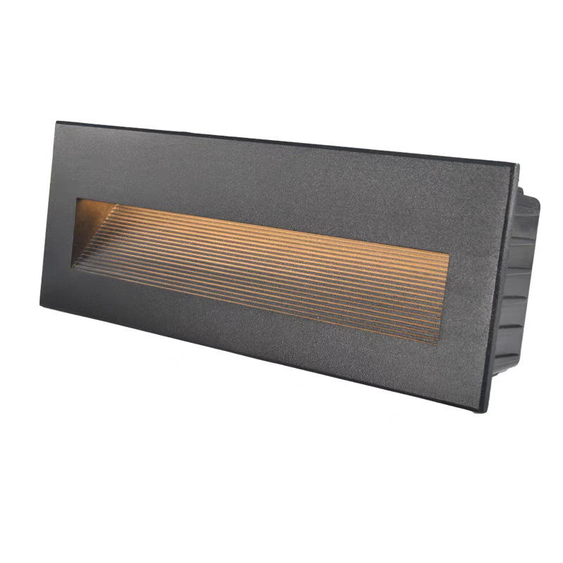 Moderno 3-10W Lâmpadas de Parede Externas de Alumínio LED à Prova d'Água Quadradas Embutidas para Escadas, Cantos e Pisos para Uso em Jardim