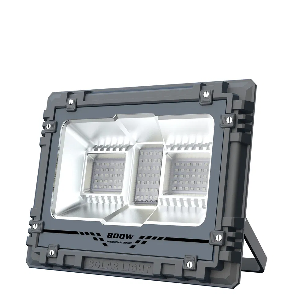 800W Luzes de Inundação LED Solar RGB para Jardim, Refletor Solar de Alta Qualidade e Impermeável para Exterior