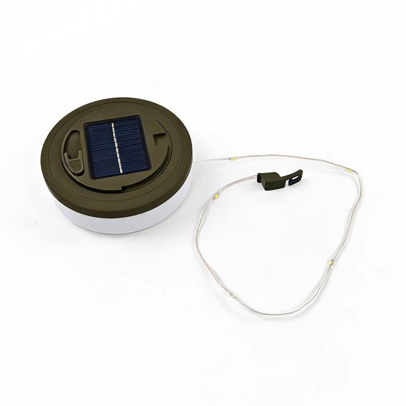 Lanterna de Camping Multifuncional Solar e Recarga USB com 10m Luz de Cordão Ipx4 Lâmpada LED Portátil para Camping ao Ar Livre, Decoração de Pátio e Jardim