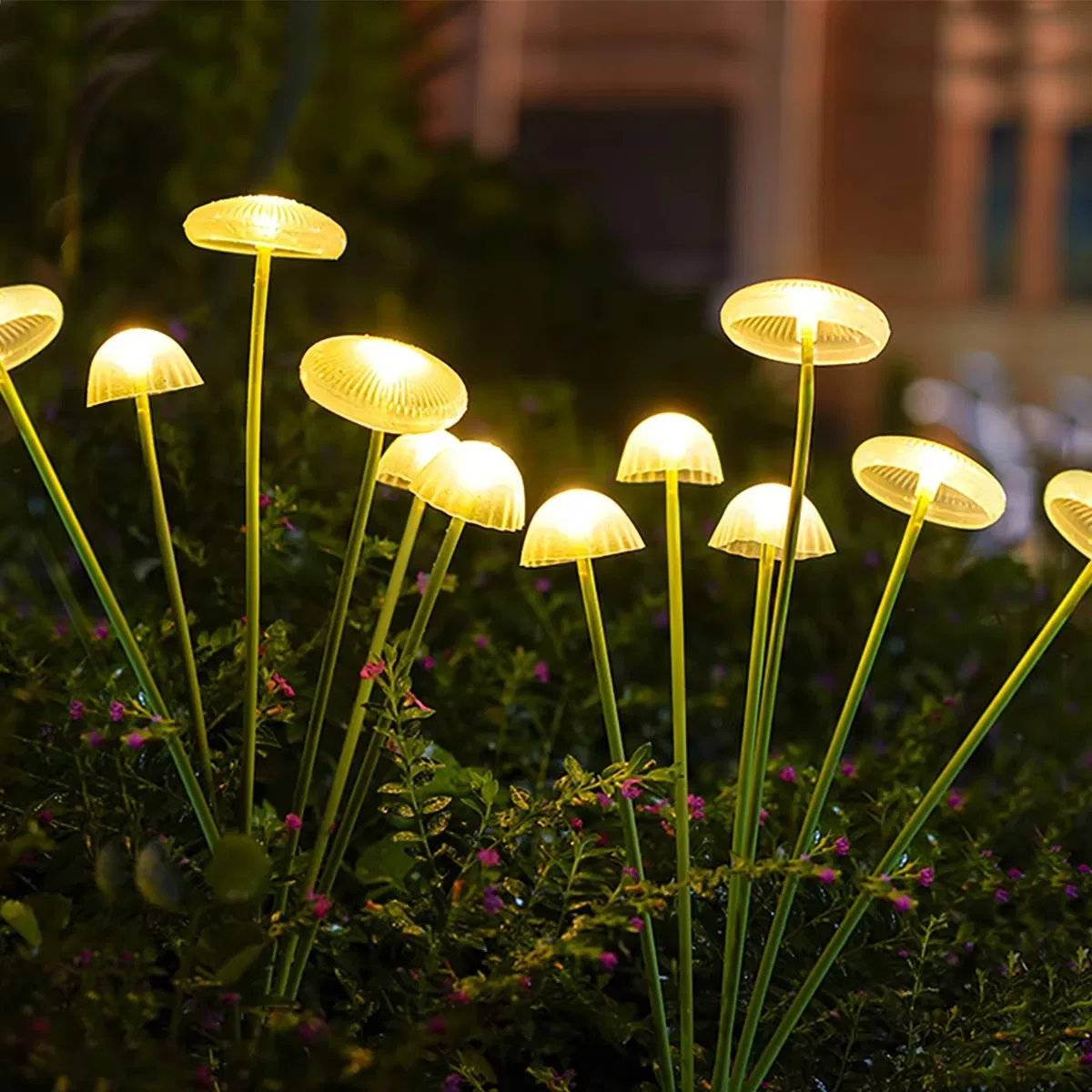 Luzes de Jardim Solar em Forma de Cogumelo IP65 Luzes de Cordão Solar à Prova d'Água para Quintal, Pátio e Caminho