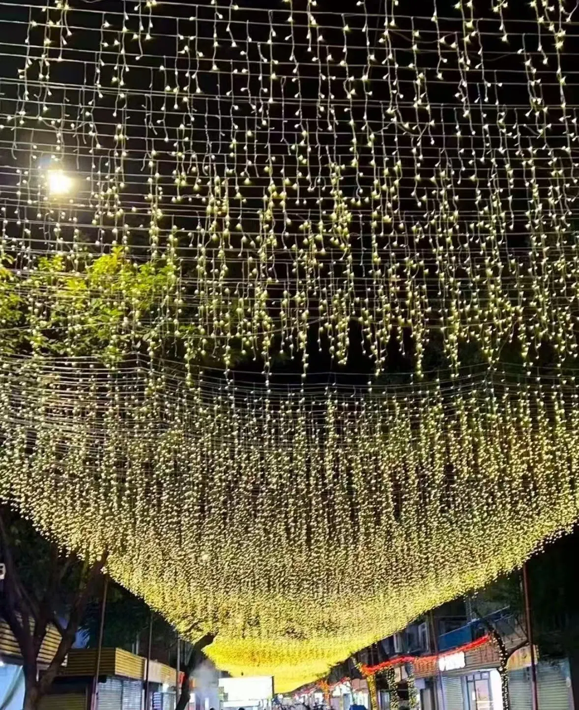 Luzes de Cordão Icicle Decorativas para Decoração de Parede de Férias