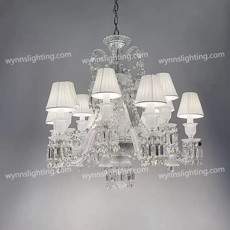 Lustre de Cristal Elegante Premier Luxo Bacarat Luminária Decorativa Suspensa Iluminação Moderna para Casa