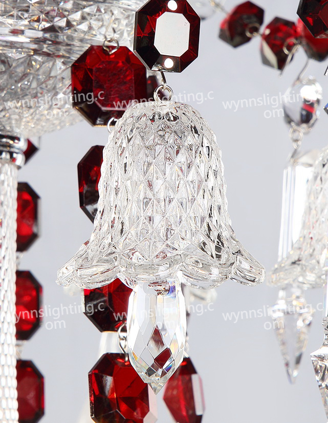 Candelabro de Cristal Elegante Zenith Luminária de Teto Luxuosa Iluminação Frence Baccarats
