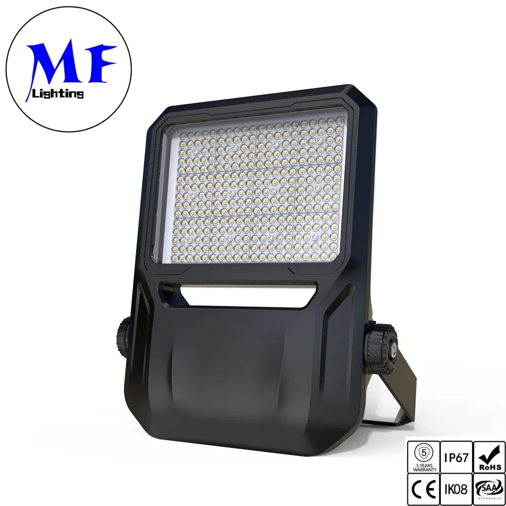 100W 150W 200W 300W 400W Luz LED de Estádio ao Ar Livre para Esportes, Jardim, Paisagismo, Quadra de Tênis, Quintal IP67 Luz de Inundação LED à Prova d'Água e à Prova de Poeira