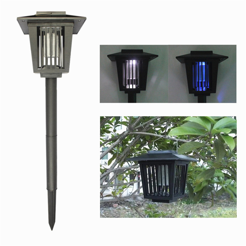 Lâmpada de Armadilha Solar com LED para Mosquitos, Moscas, Insetos e Zumbis Externa