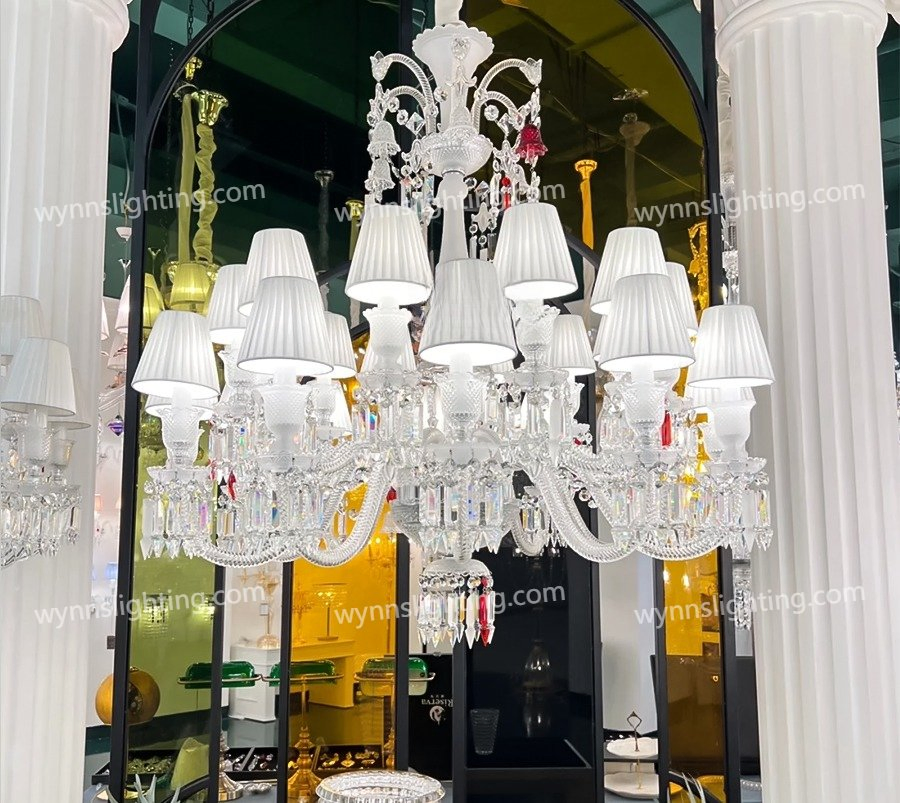 Lustre de Cristal Elegante Premier Luxo Bacarat Luminária Decorativa Suspensa Iluminação Moderna para Casa