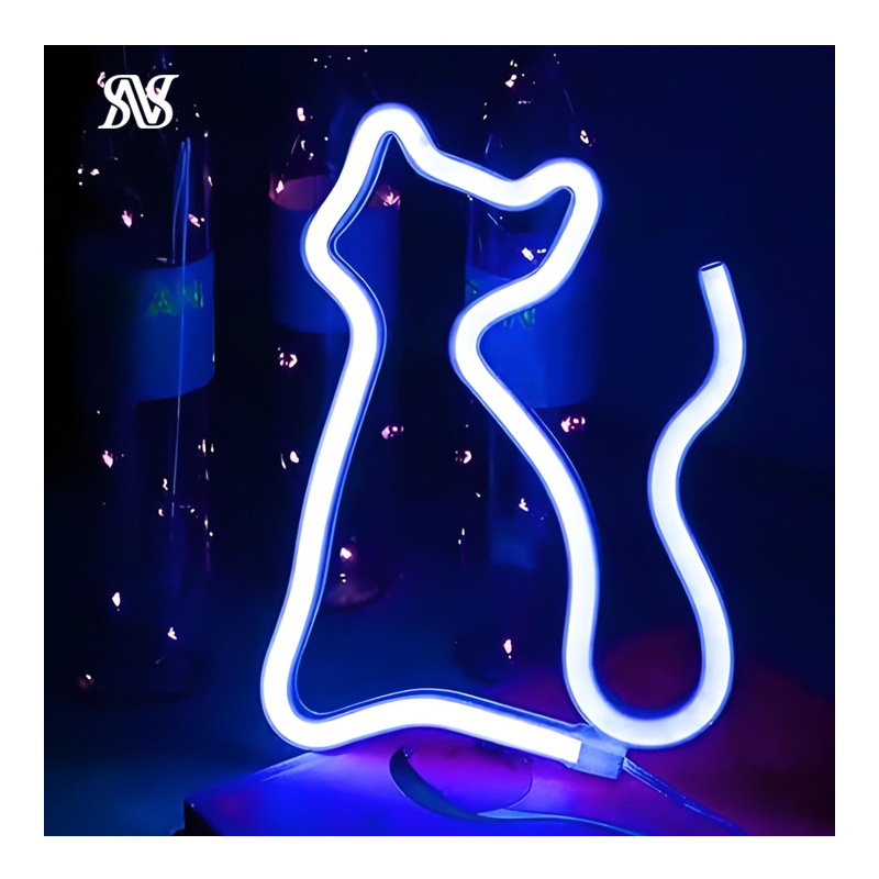 Luz de néon LED personalizável com design em acrílico para uso externo