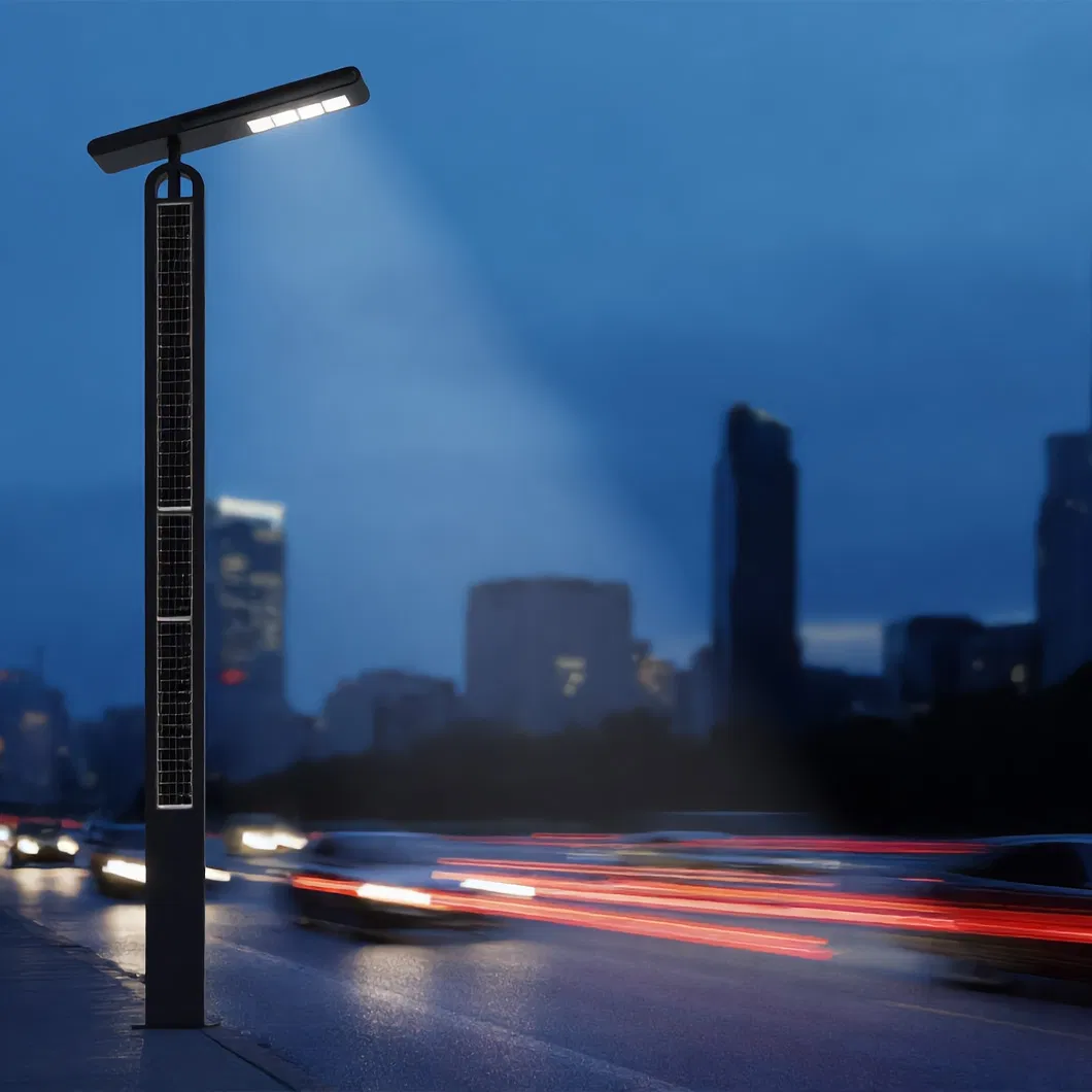 5m 4G Luz de Rua Solar IoT 45W Luz de Rua Vertical Solar Inteligente