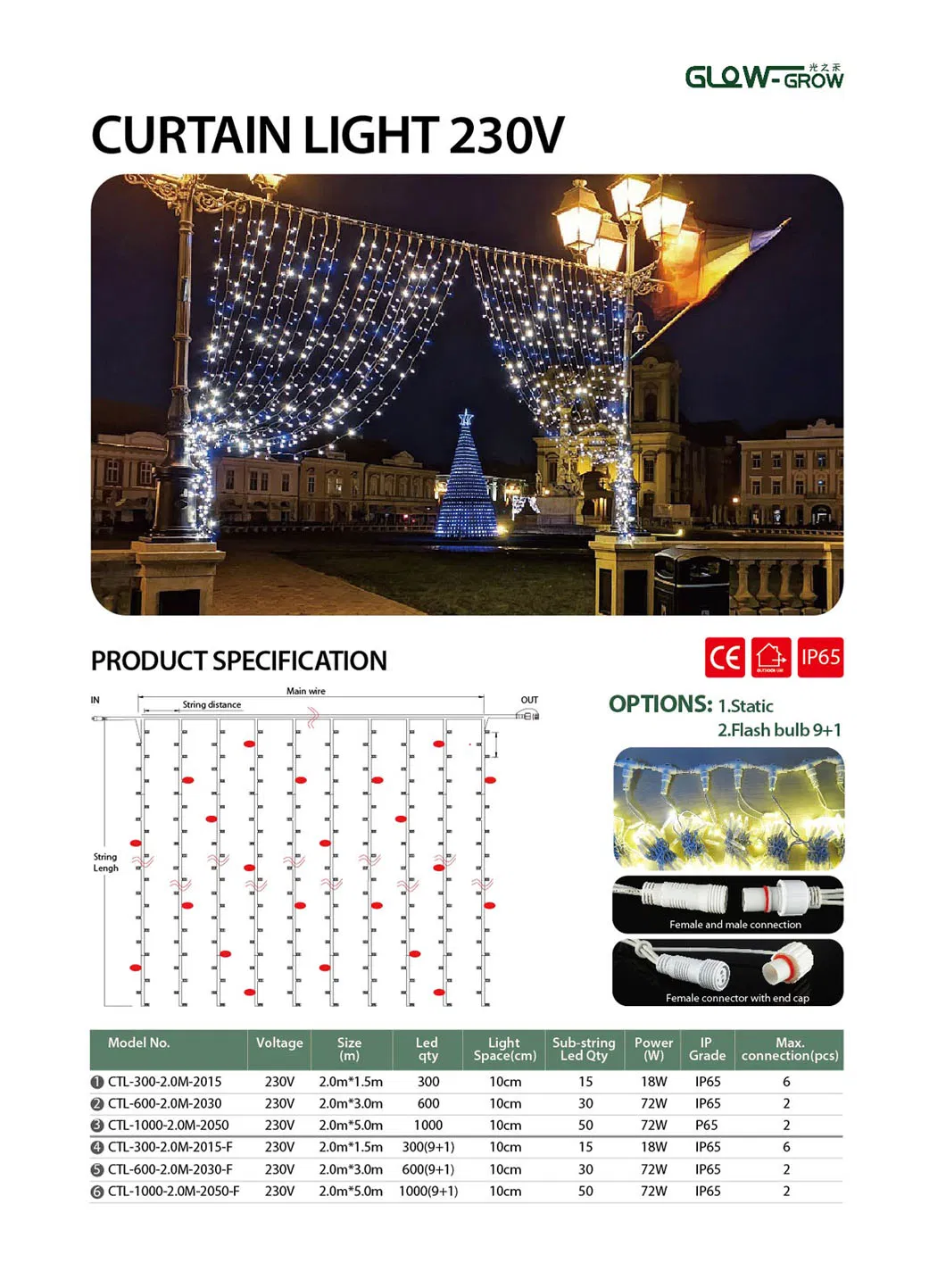 Luz de Cortina LED