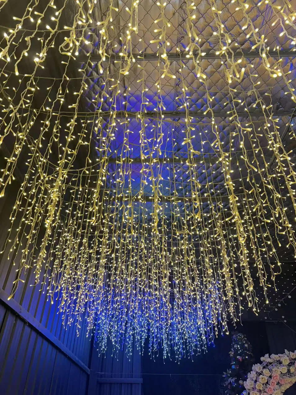 Luzes de Cordão Icicle Decorativas para Decoração de Parede de Férias