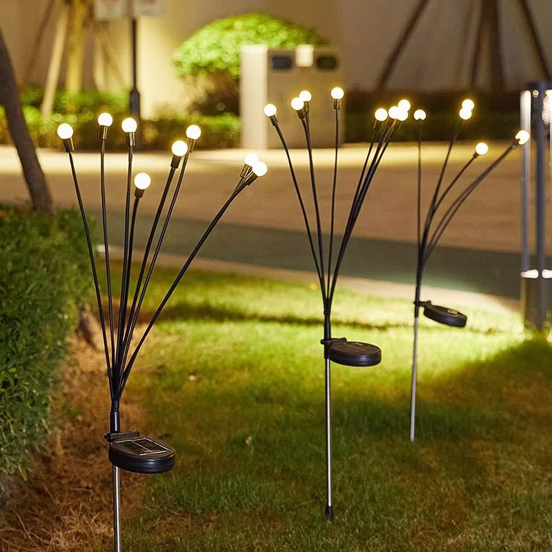 IP65 Luz Solar Firefly à Prova d'Água 70cm Caminho com 6 8 10 LED Paisagístico para Pátios, Jardins, Casamentos, Festas