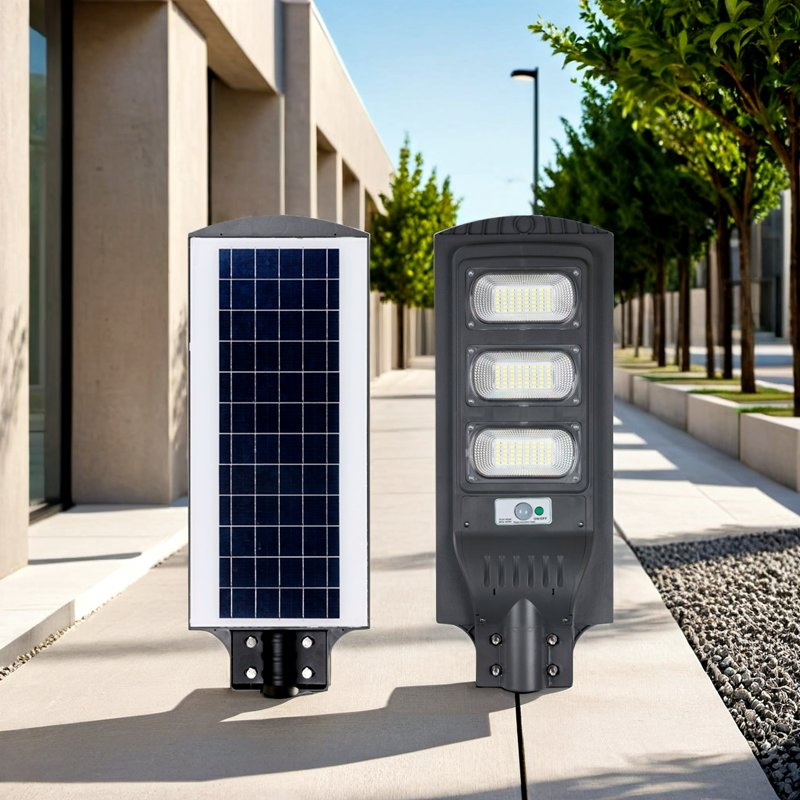 Iluminação Solar de Rua para Jardim com LED Integrado à Prova d'Água ao Ar Livre IP65 150W