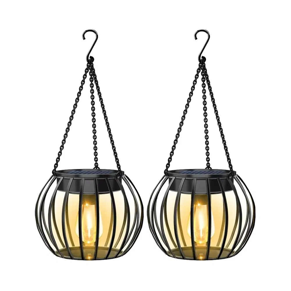 Luz Solar Suspensa Moderna para Exterior em Material de Alumínio, à Prova d'Água, Luz para Árvores em Jardins e Pátios