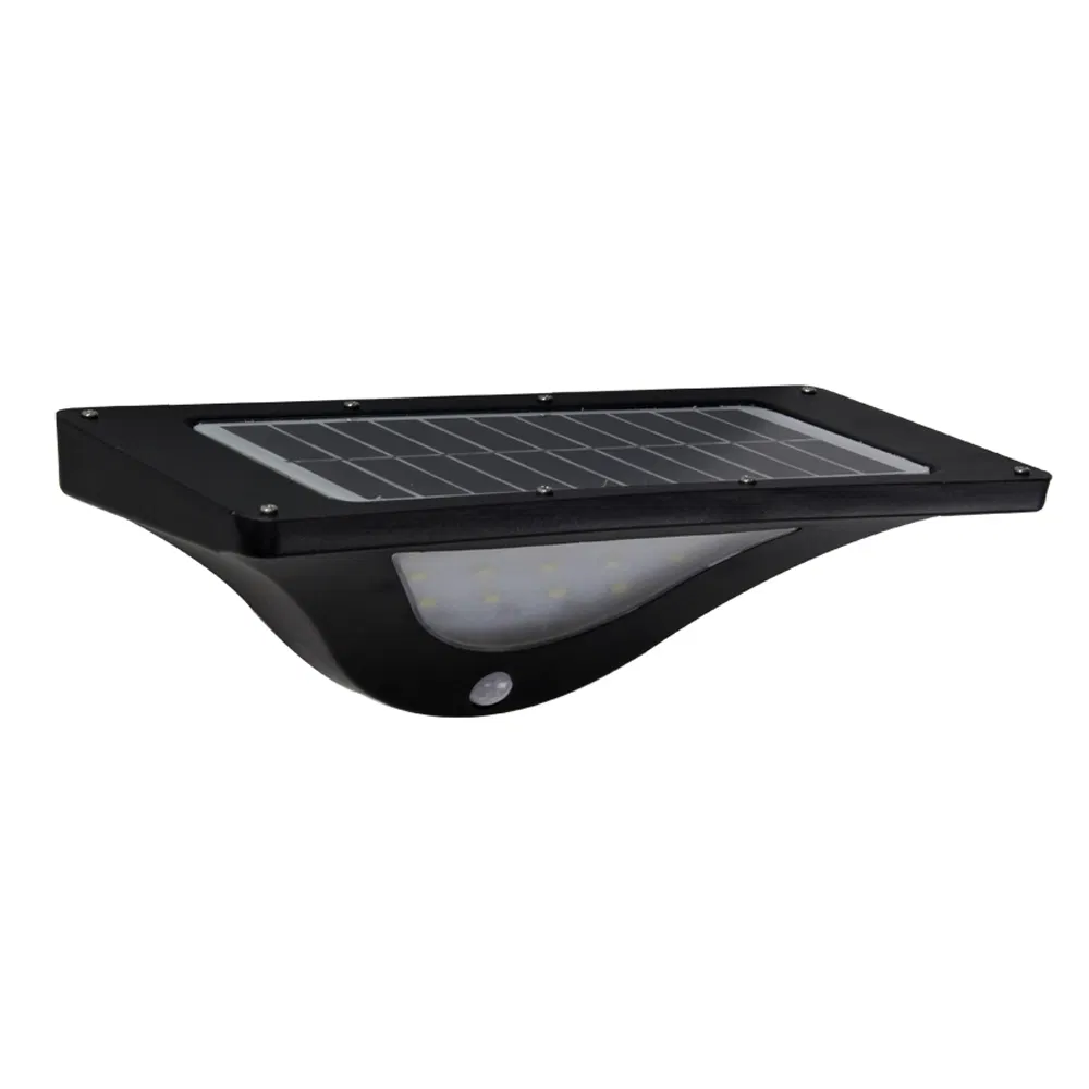 Luz LED com sensor de movimento PIR solar para uso em cercas de jardim externas e pátios