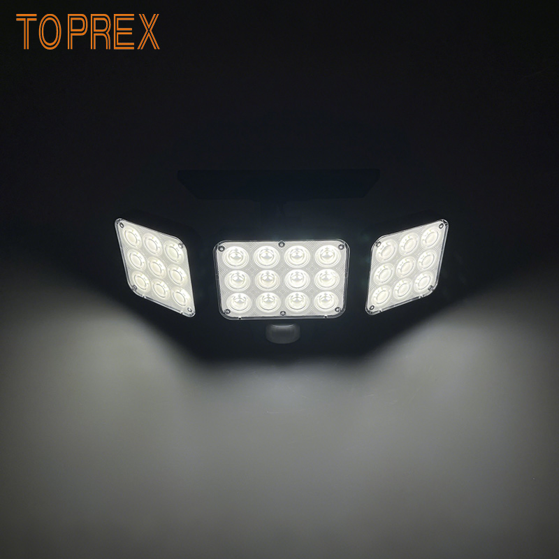 Luz Solar LED de Parede com Sensor de Movimento Toprex para Iluminação de Jardim à Prova d'Água