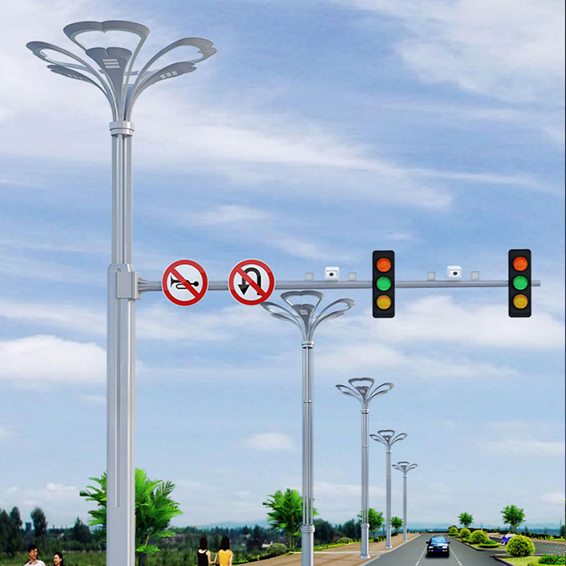 Polo de Iluminação de Rua Inteligente Baseado em IoT Personalizado e à Prova d'Água 4G com Câmera CCTV e Tela de LED para Publicidade