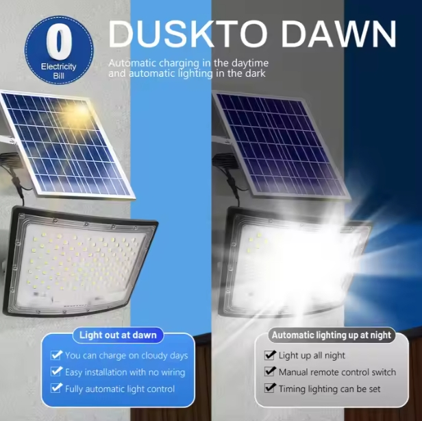 Produtos Solares em Atacado IP65 Luz de Inundação LED Refletor Holofote Lâmpada de Jardim Iluminação Externa para Rua Estádio