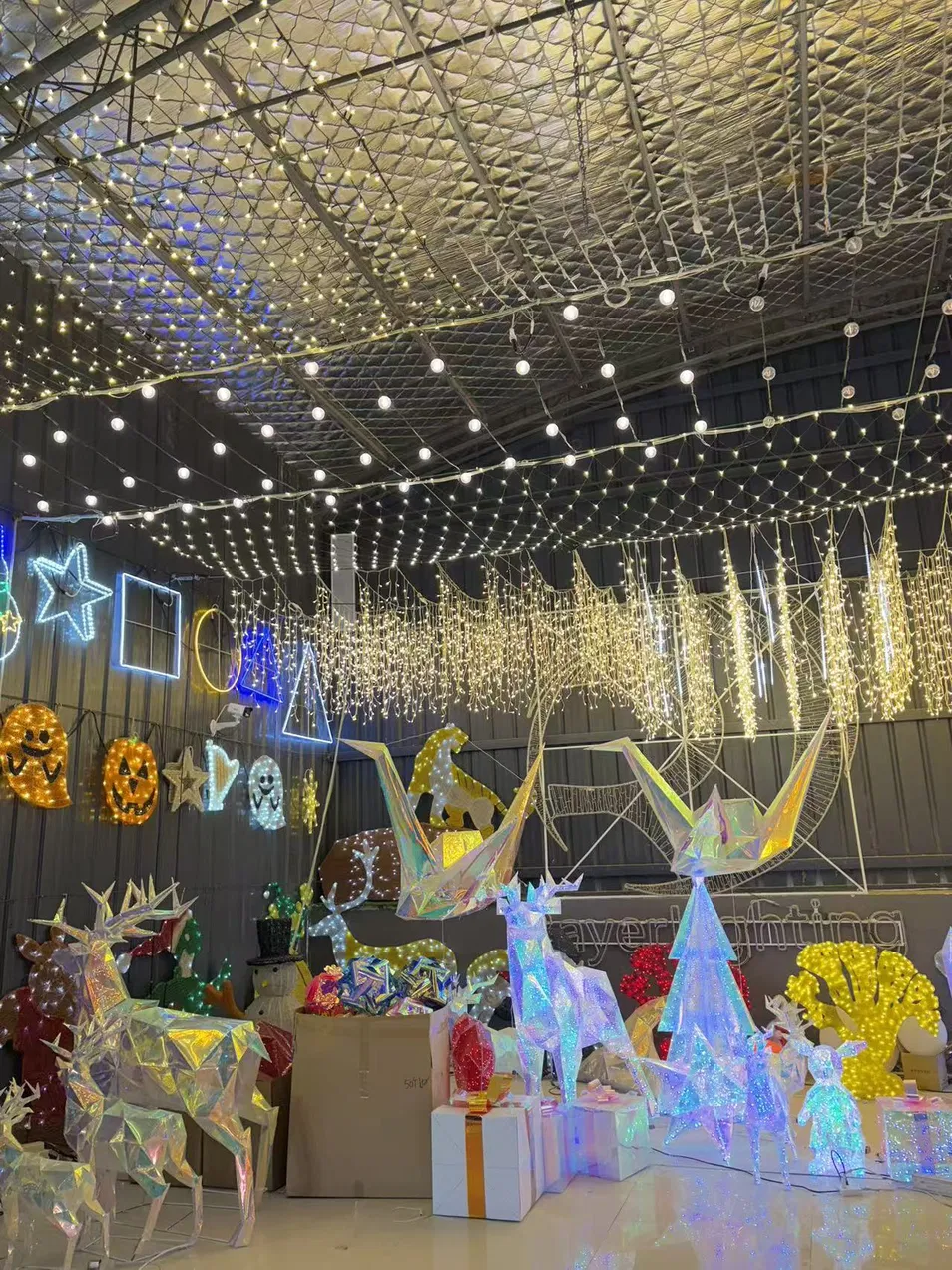 Luzes de Cordão Icicle Decorativas para Decoração de Parede de Férias