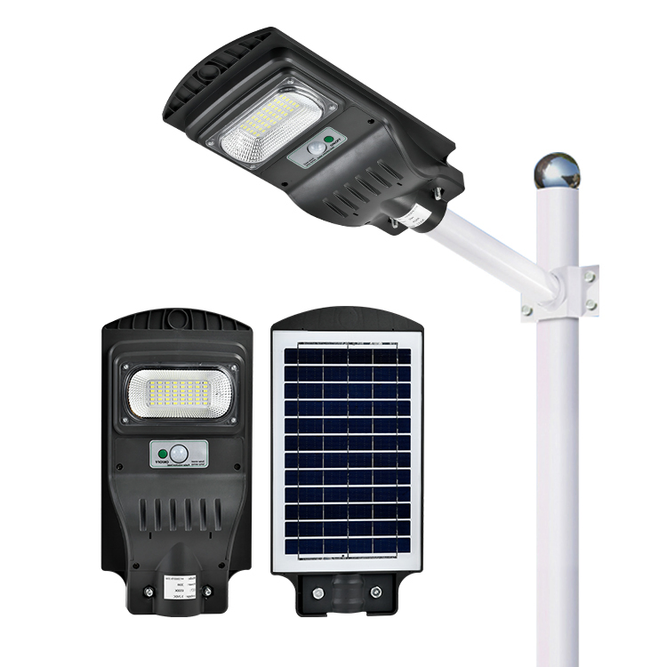 50W 100W 150W 200W Iluminação de Rua Solar LED Integrada Tudo em Um