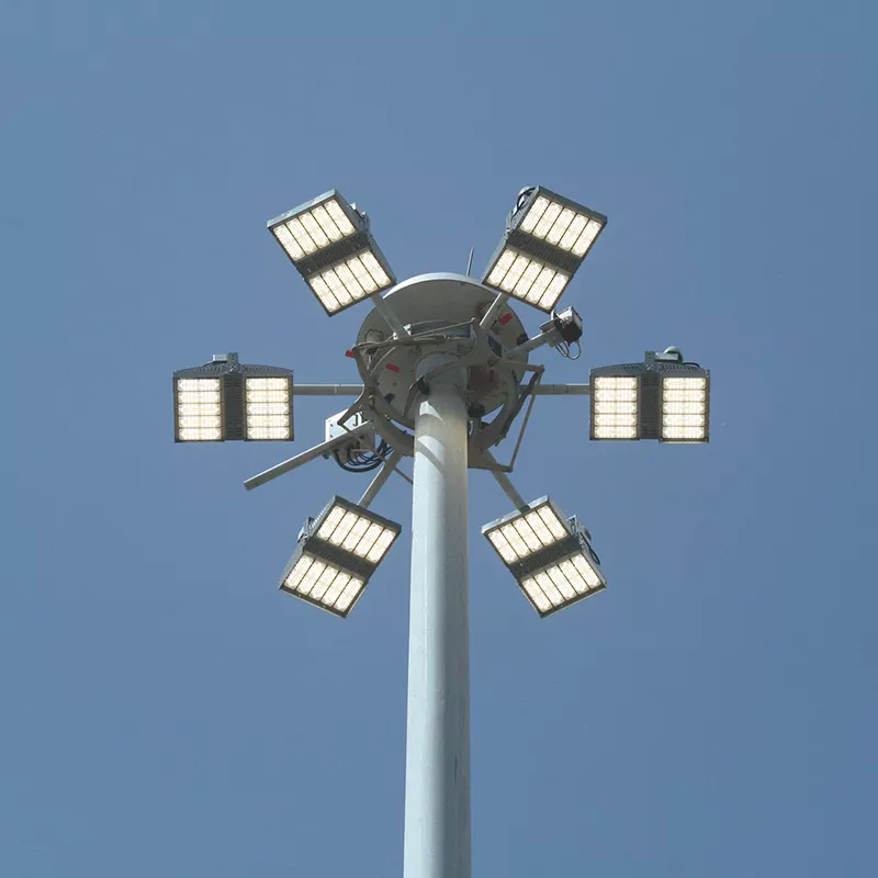 Iluminação de Estádio Personalizada de Altura Diferente Aço LED IP65 Poste de Iluminação de Alta Mastigação