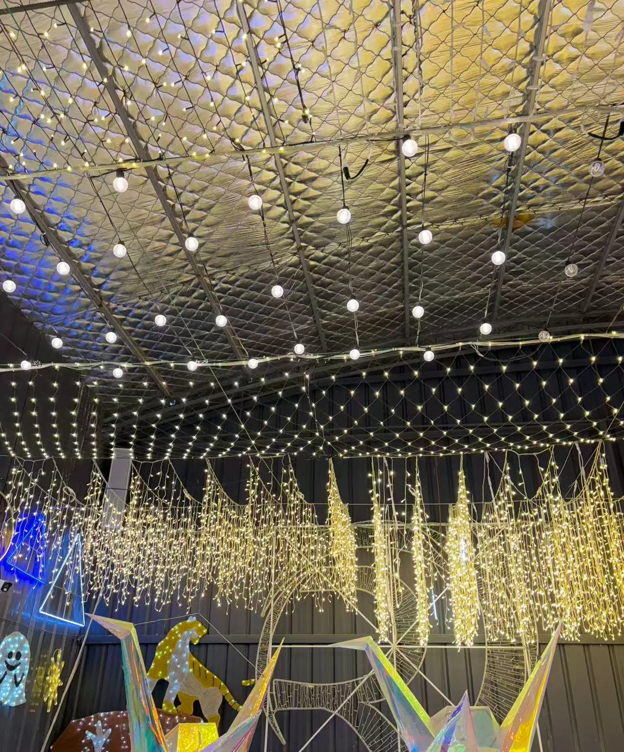 Luzes de Cordão Icicle Decorativas para Decoração de Parede de Férias