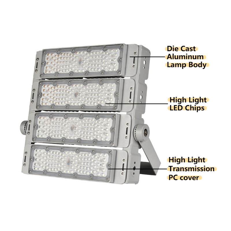Módulo de Luz de Inundação LED de Movimento para Túnel de Alta Potência ao Ar Livre 500W 600W 1000W IP65 Luz de Inundação LED para Túnel à Prova d'Água de Alto Mastro