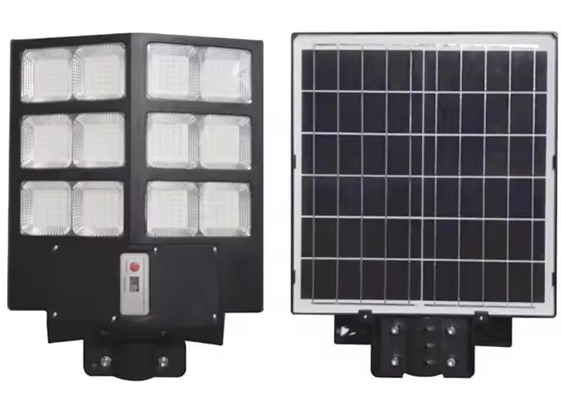 Lâmpada LED Solar Alimentada por Energia Solar 6500K À Prova d'Água Luz Solar para Estacionamento do Crepúsculo ao Amanhecer