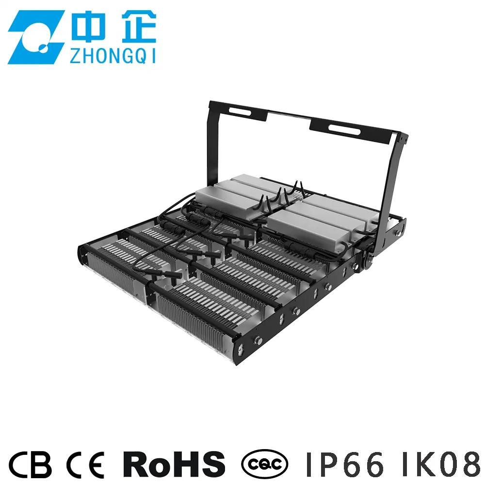 Luz de Inundação LED IP66 Antirreflexo à Prova d'Água Sensor OEM 240W 480W 600W 720W 1000W CE 1200W Projetor Luz de Inundação LED Iluminação de Estádio Luz Externa Lâmpada