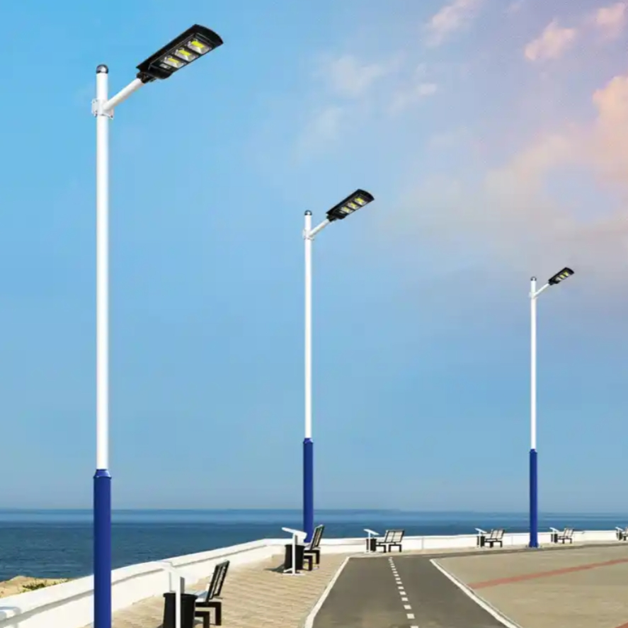 Preço de 6m 30W Sistema de Energia de Decoração de Iluminação de Lâmpada de Rua Solar LED Integrado Tudo-em-Um Fornecedor