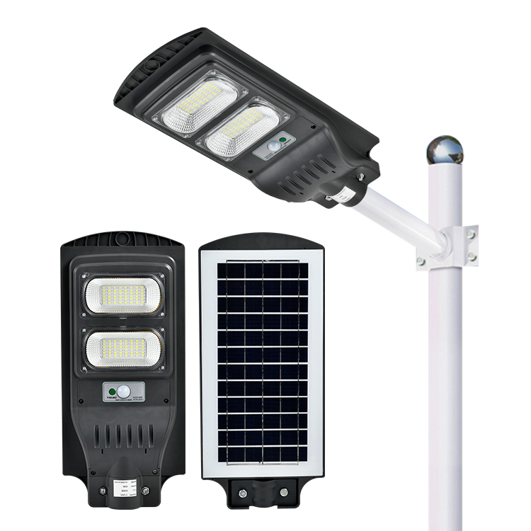 50W 100W 150W 200W Iluminação de Rua Solar LED Integrada Tudo em Um