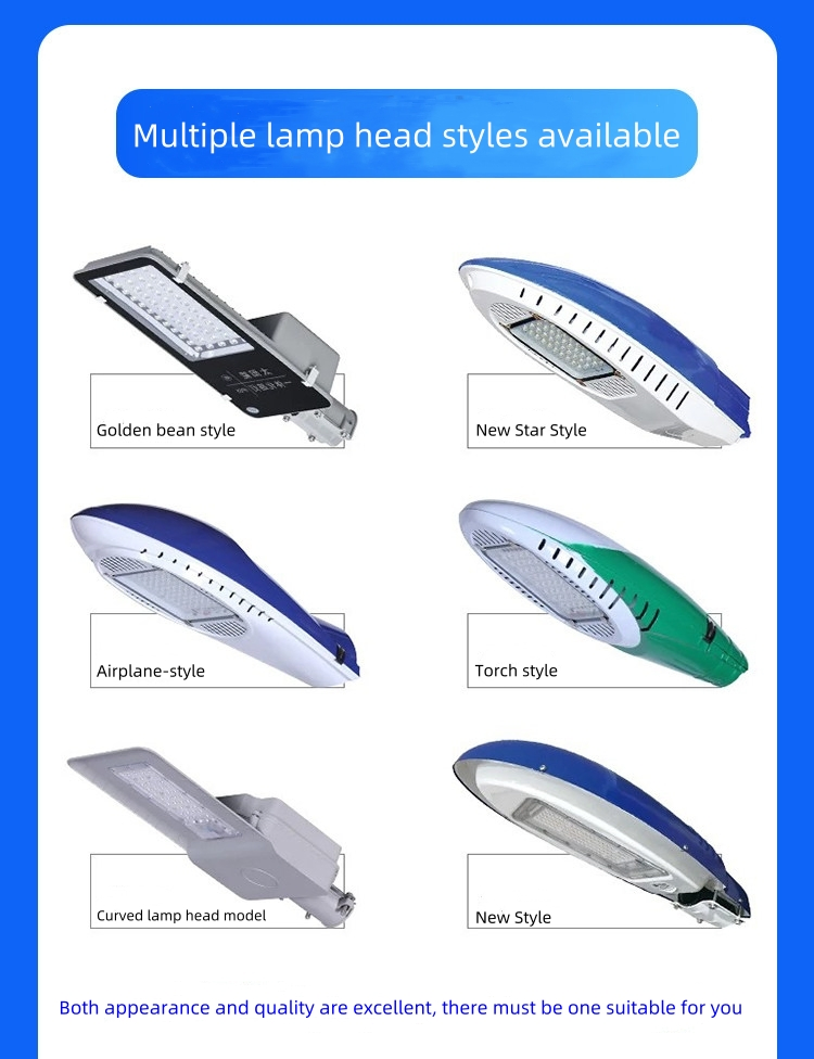 Luz de Rua Solar LED à Prova d'Água Tudo em Um 50-180W com 6m-10m Poste de Alumínio Lâmpada Solar para Iluminação de Estradas Rurais e Estacionamentos