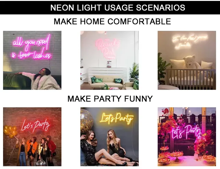 Luz de néon LED acrílico 2