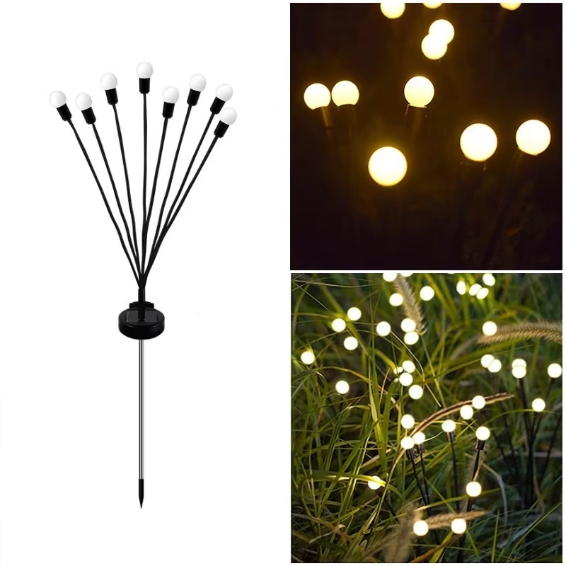 IP65 Luz Solar Firefly à Prova d'Água 70cm Caminho com 6 8 10 LED Paisagístico para Pátios, Jardins, Casamentos, Festas