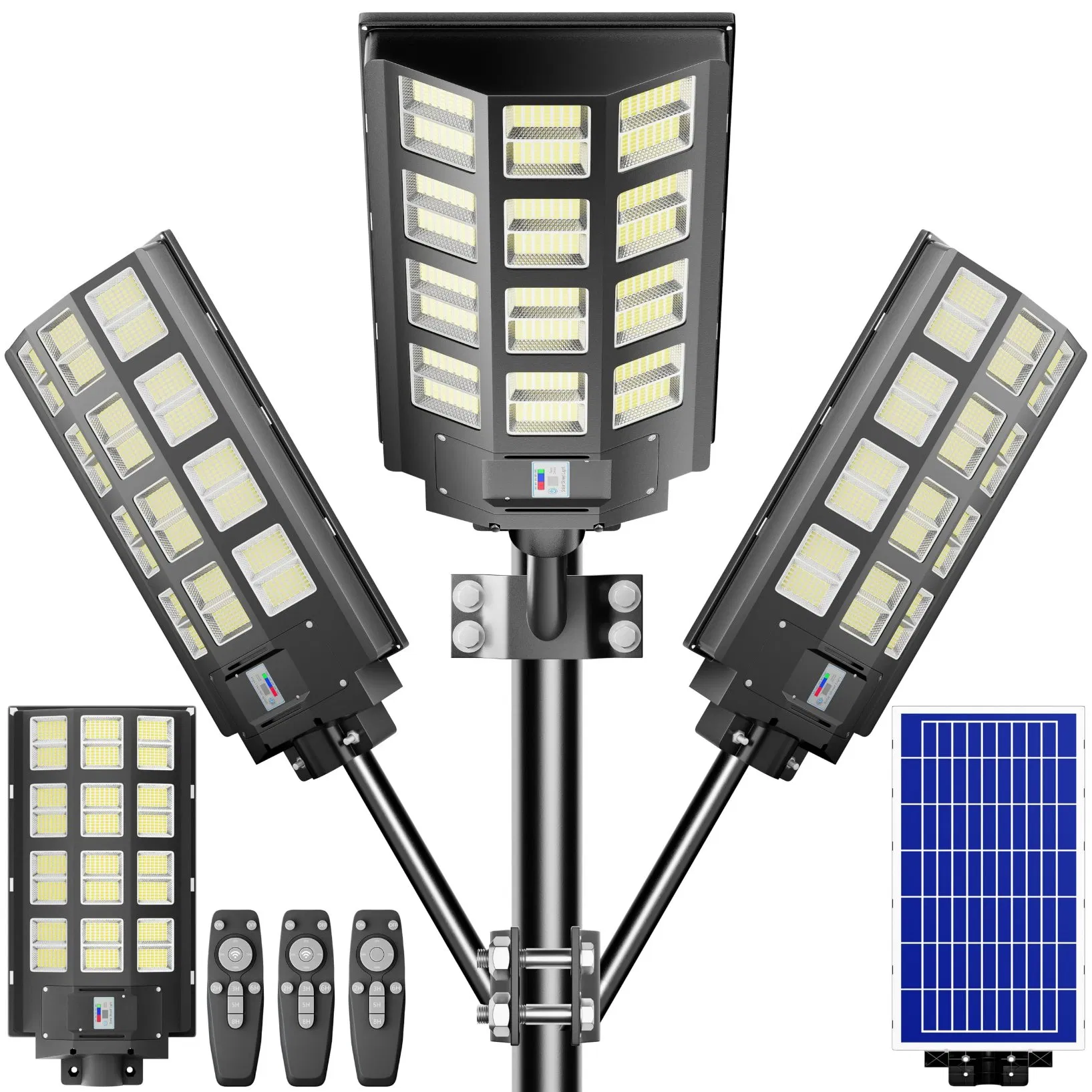Luz de rua solar confiável para grandes estacionamentos