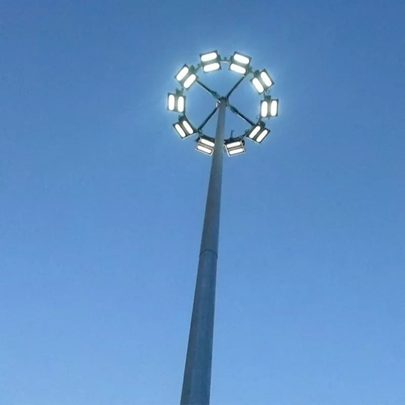 Iluminação de Estádio Personalizada de Altura Diferente Aço LED IP65 Poste de Iluminação de Alta Mastigação