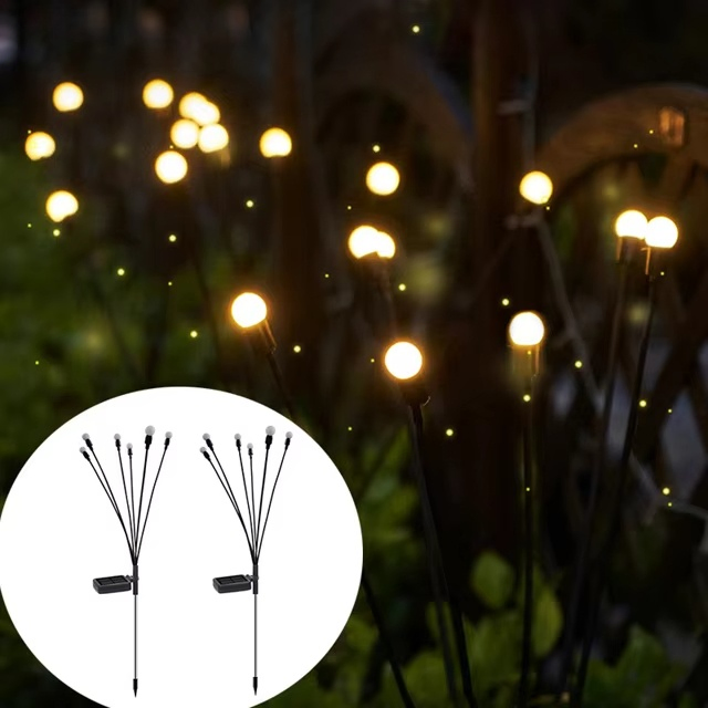 IP65 Luz Solar Firefly à Prova d'Água 70cm Caminho com 6 8 10 LED Paisagístico para Pátios, Jardins, Casamentos, Festas