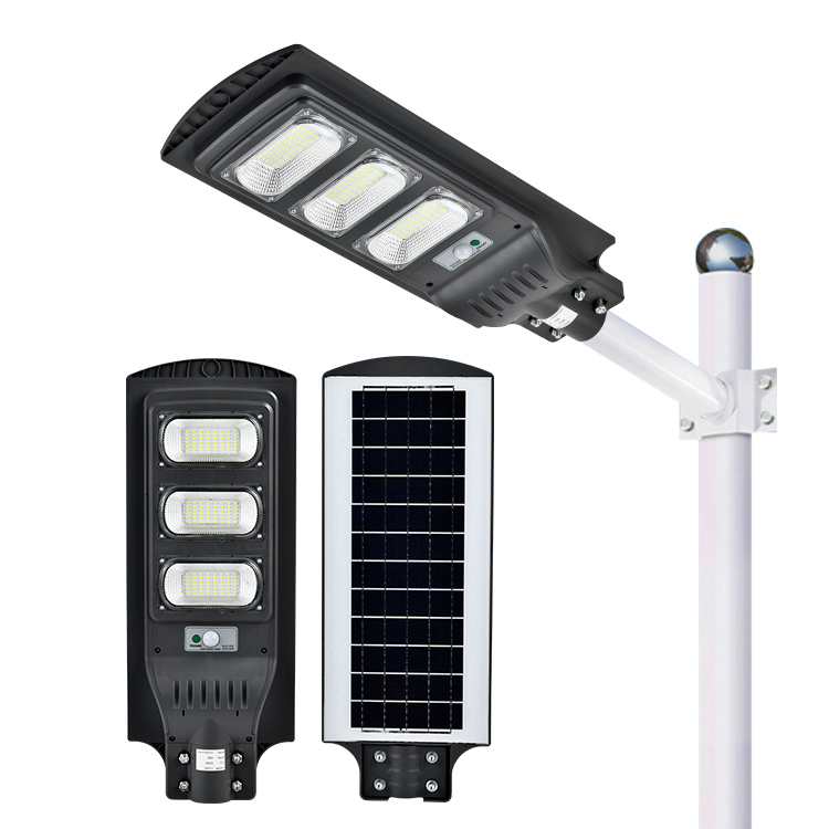 50W 100W 150W 200W Iluminação de Rua Solar LED Integrada Tudo em Um