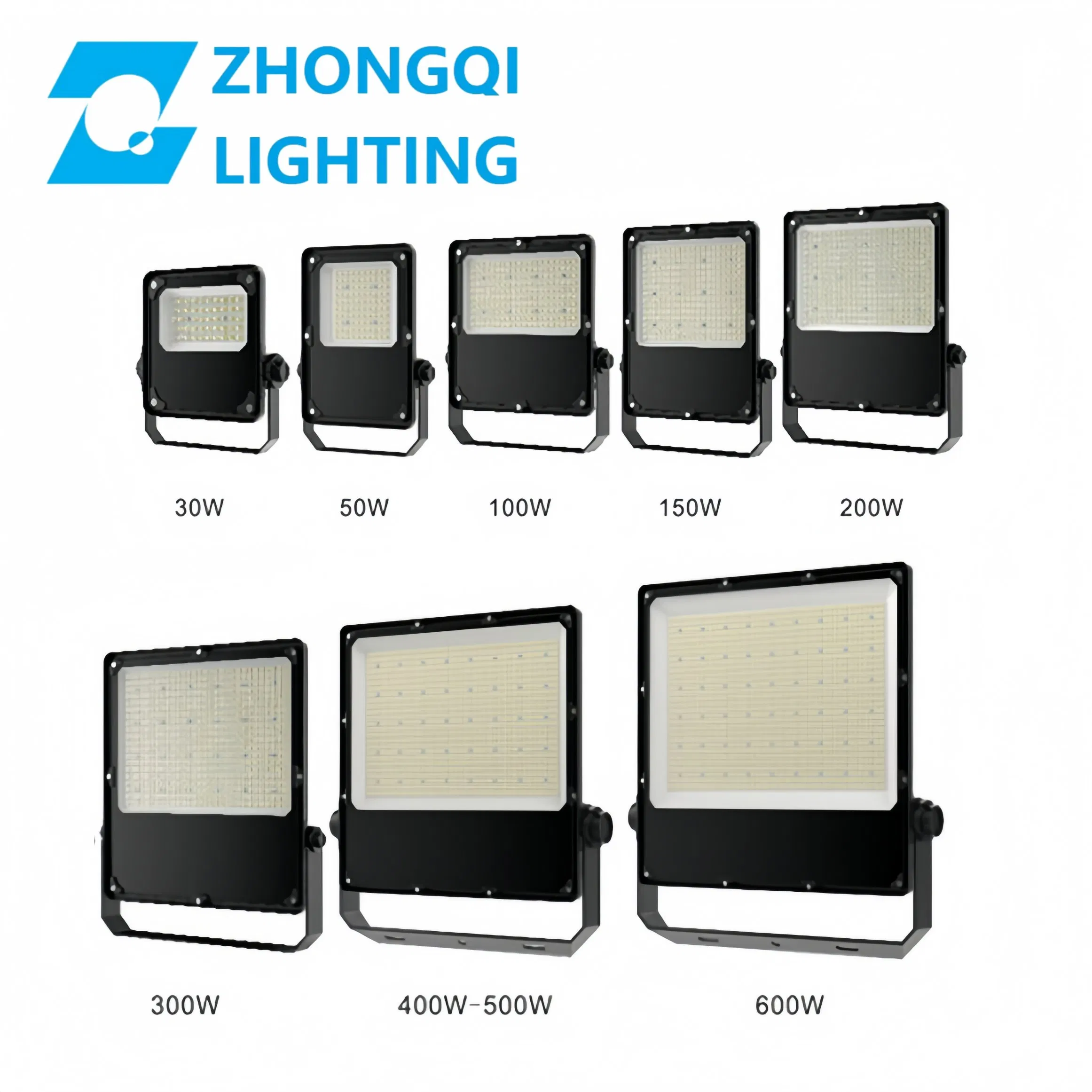 Luz de Inundação LED IP66 Ik08 Luz LED Anti Ofuscamento com Sensor 50W 100W 150W 200W 300W 400W Luz de Estádio LED para Jardim Paisagístico Quadra de Tênis Quintal