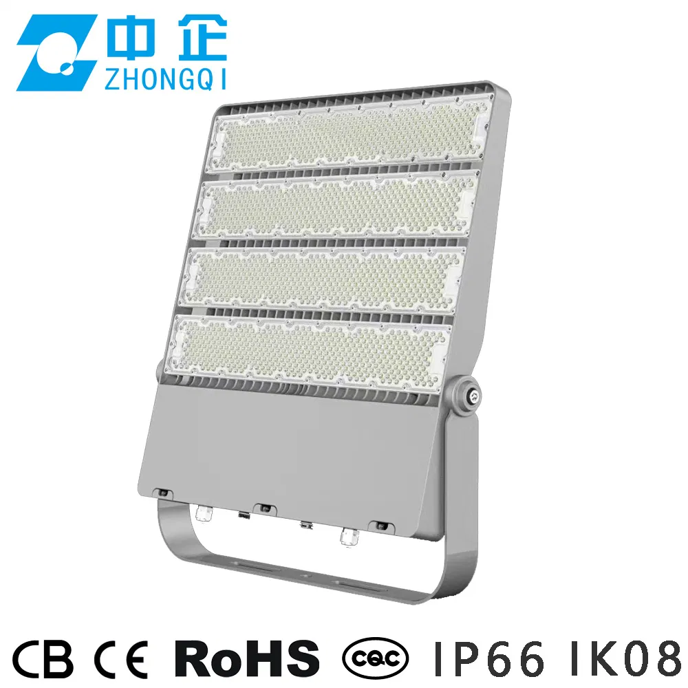 Luz de Inundação LED IP66 Ik08 Anti Ofuscamento OEM 200W 300W 600W 1000W Watt Holofote LED Luz de Estádio Luz de Alto Mastro Projetor de Quadra de Tênis Iluminação Esportiva Externa CE