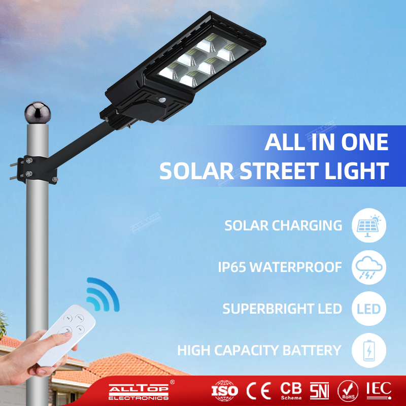 Instalação Fácil ao Ar Livre IP65 Iluminação Solar Integrada à Prova d'Água para Rua