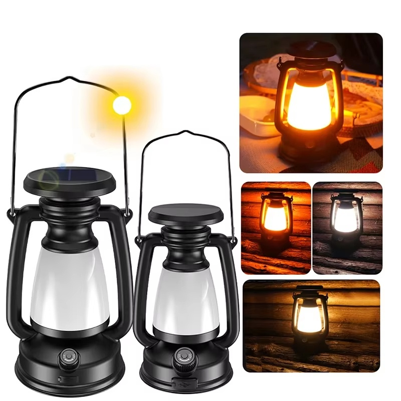 Lanterna Solar Suspensa ao Ar Livre Luz Quente LED Lanternas Solares à Prova d'Água Lâmpadas de Camping Decoração de Paisagem para Mesa Pátio Jardim Quintal