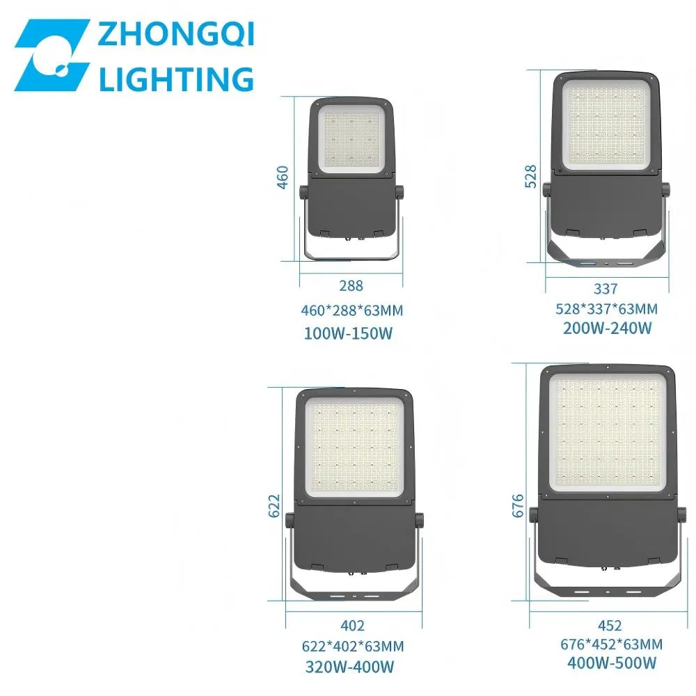 Luz de Inundação LED Luz LED Exterior Projetor 50W 100W 150W 200W 300W 400W 500W 1000W Watt Luz de Estádio LED Jardim Paisagismo Quadra de Tênis Lâmpada Solar