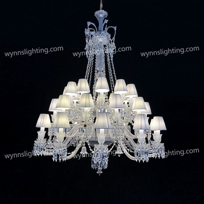 Lustre de Cristal Elegante Premier Luxo Bacarat Luminária Decorativa Suspensa Iluminação Moderna para Casa