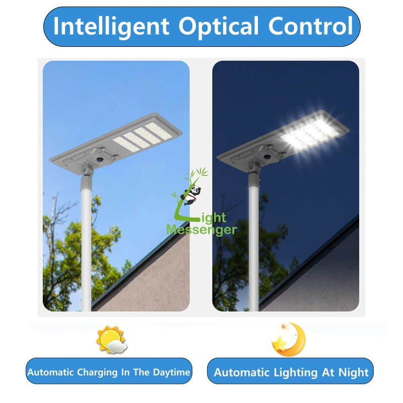 Iluminação LED de Rua Solar à Prova d'Água Light Messenger com Bateria para Estacionamento, Jardim e Rua com Alta Luminância 210lm/W