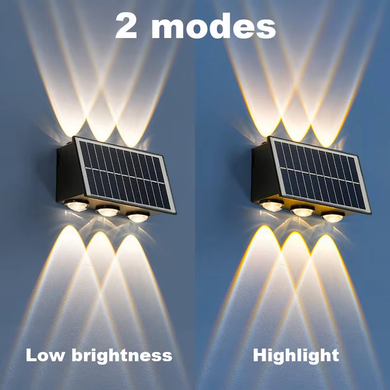Luzes de Segurança LED ao Ar Livre Sem Fio para Pátio, Luzes de Caminho Solares à Prova d'Água, Luzes de Parede Solares, Luzes de Jardim Solares