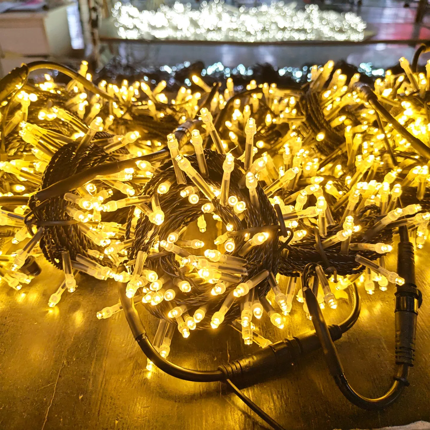 Luz de Cordão LED Branco Quente para Decoração de Jardim, Luz de Decoração de Rua, Luz de Árvore