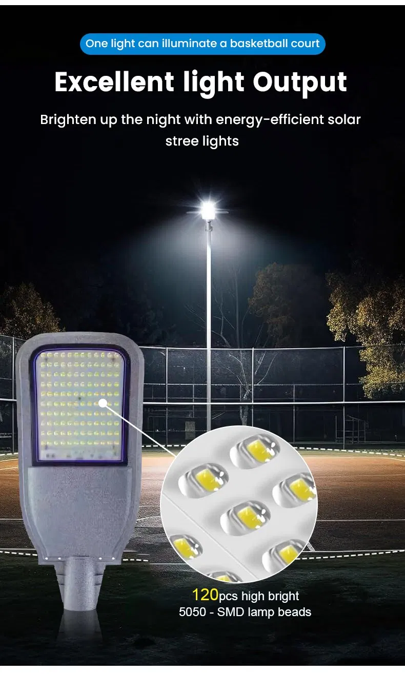 Luz Solar de Rua Solaris Tipo Dividido para Trabalho no Jardim com LED Spotlight