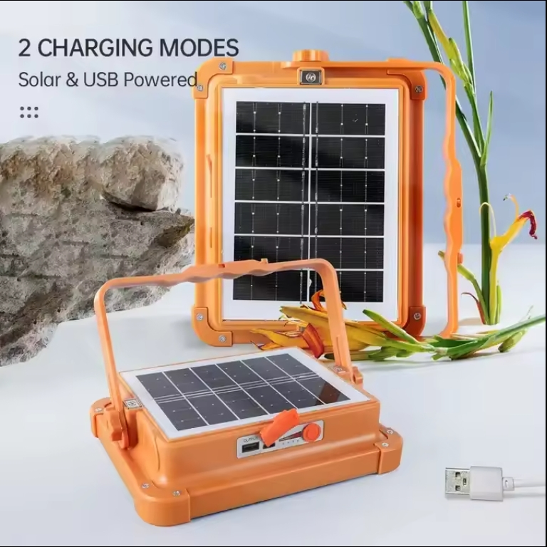 Lanterna de Emergência Portátil para Exterior Recarregável Multifuncional à Prova d'Água com Luzes de Movimento Solar