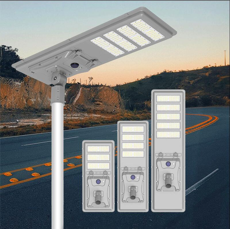 Lâmpada de Rua Solar Integrada com Sensor de Movimento para Jardim com Bateria de Parede