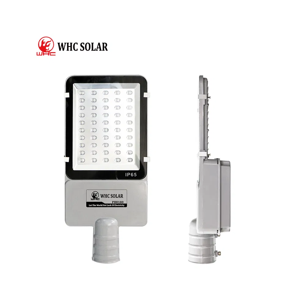 80W Luminária LED Solar para Iluminação de Rua Tipo Split com Bateria de Lítio como Reserva